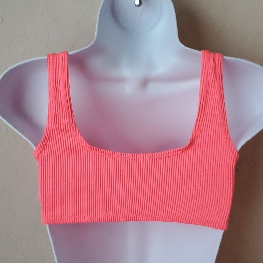 NWOT Justice neon orange 2 piece girls swim suit sz 16 🌛 - Picture 6 of 12